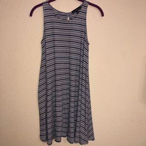 Blue & white striped dress